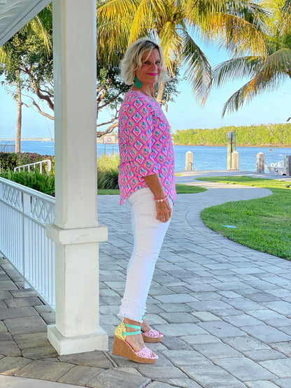 PALM TREE SIESTA ASYMMETRIC TOP