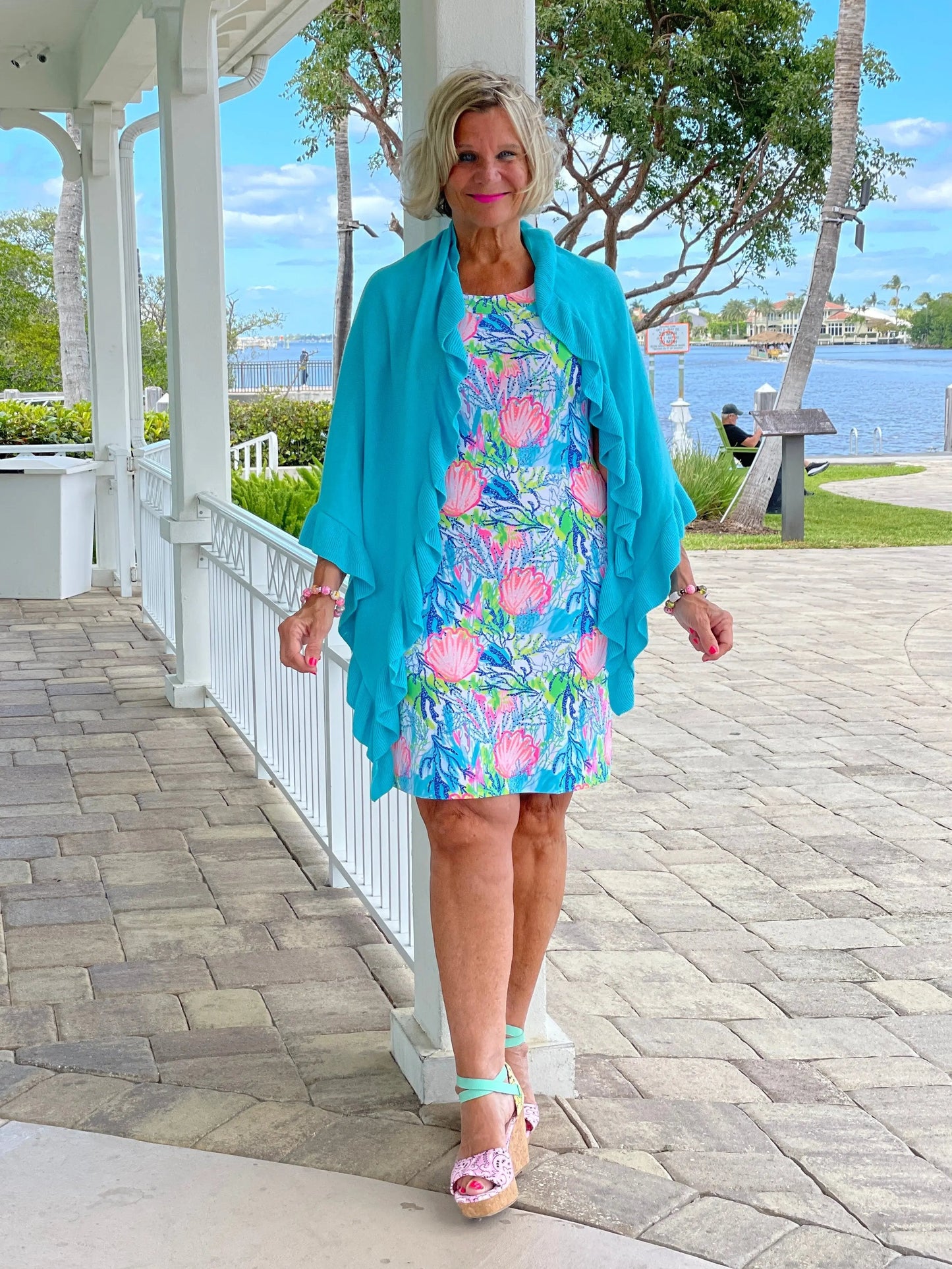 SEASHELL HALTER DRESS