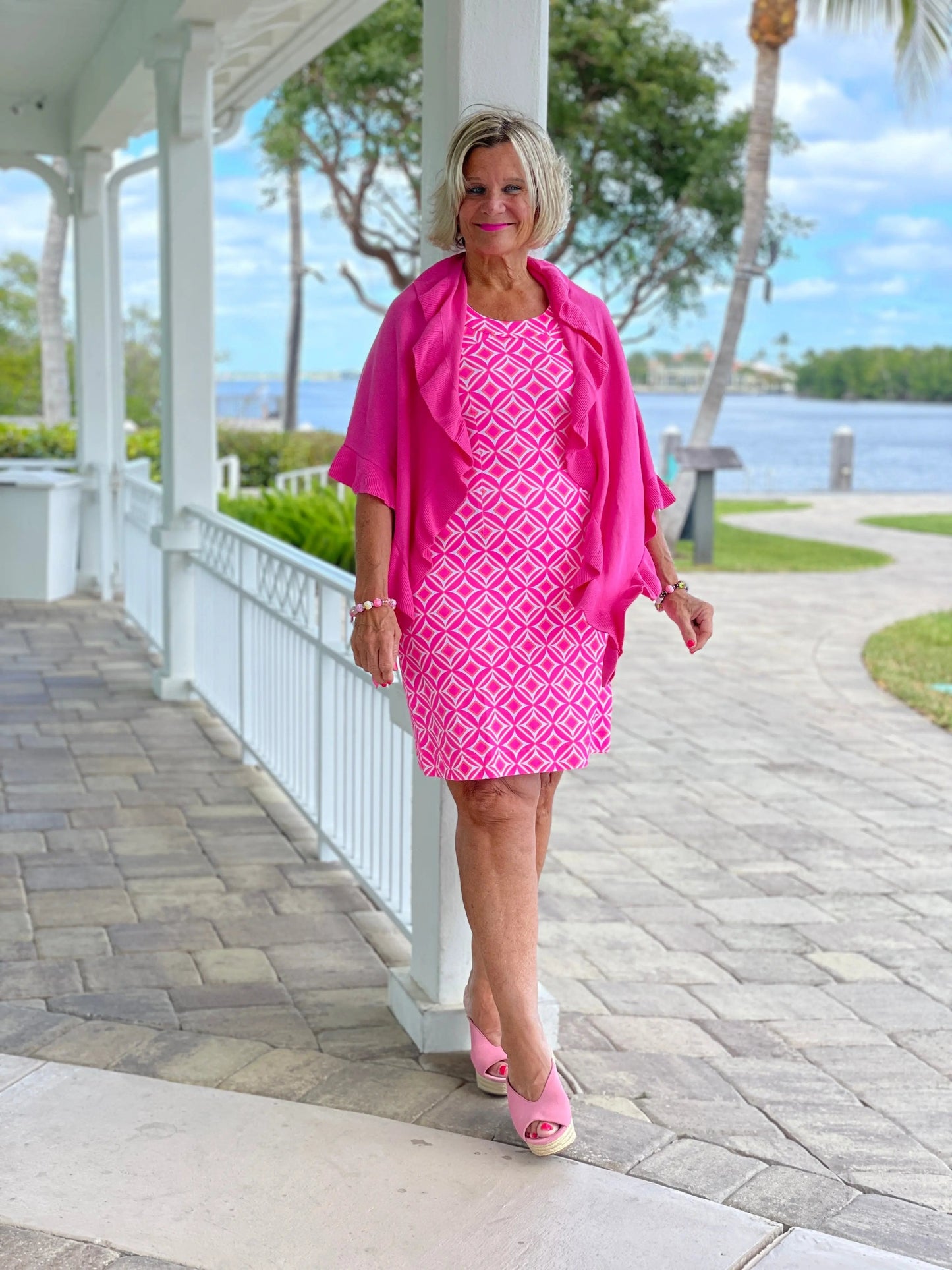 PINK DIAMONDS HALTER DRESS