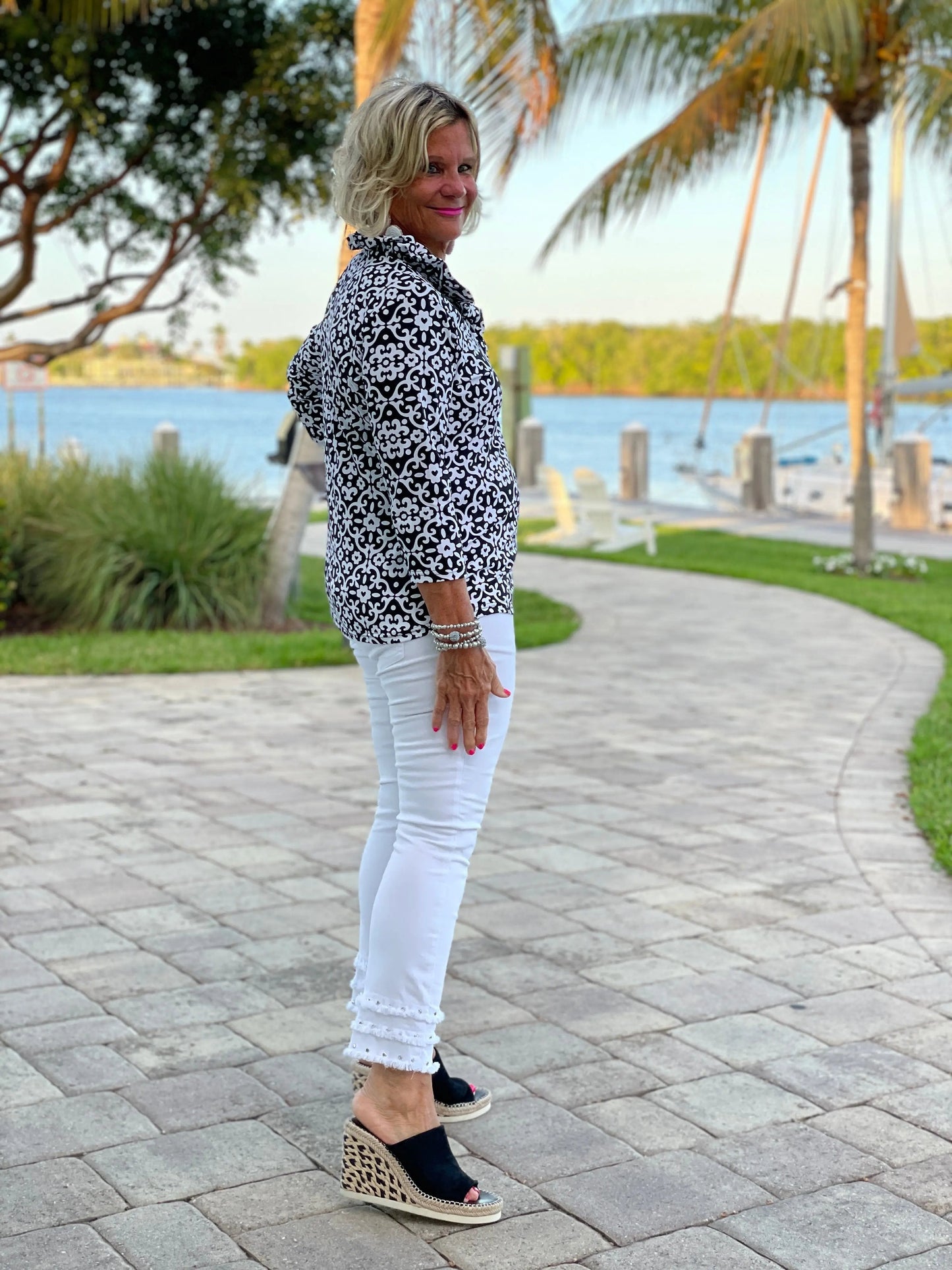 NAPLES DAY RUFFLE TOP