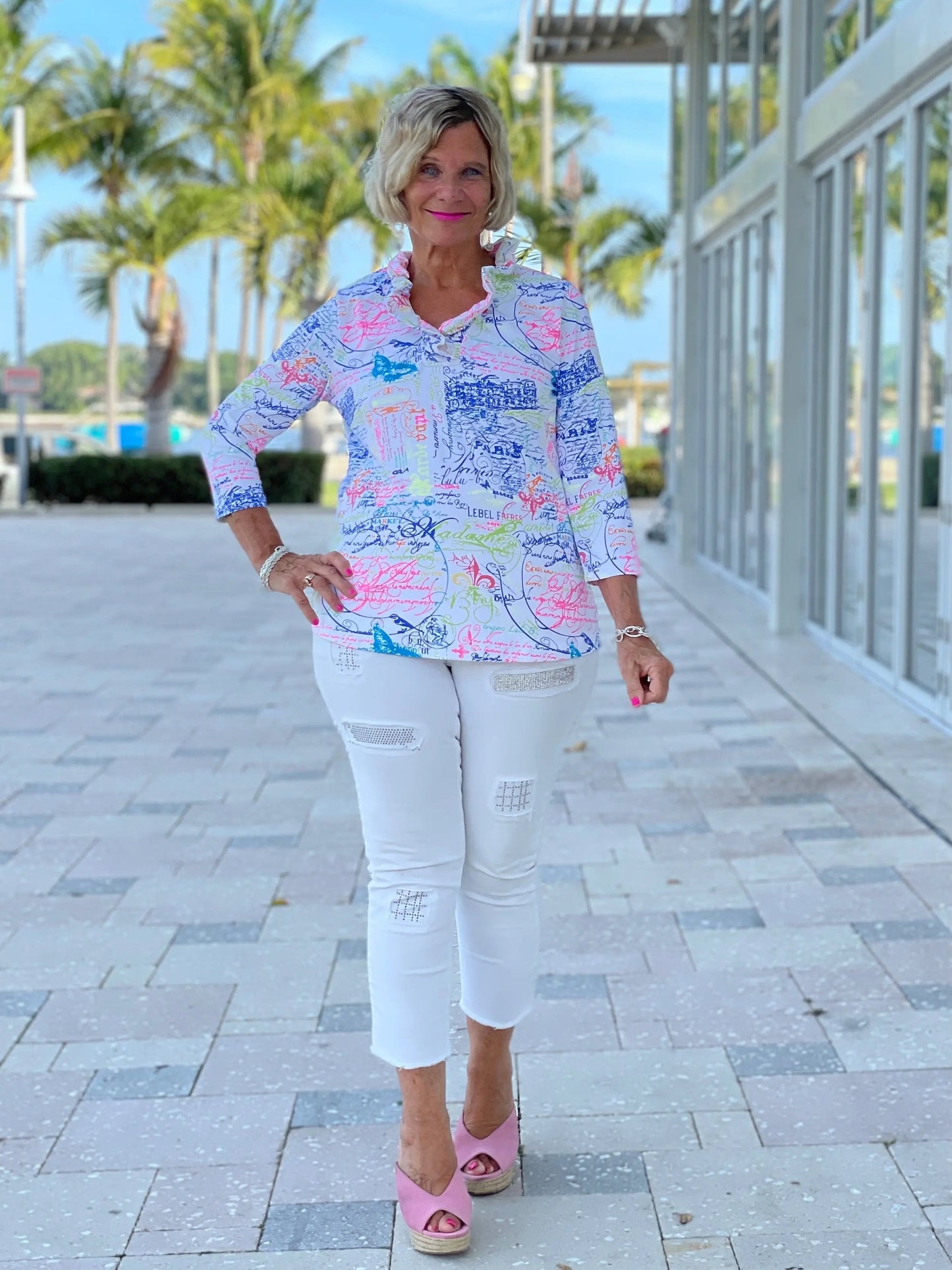 POST CARDS OFLOVE 3/25 RUFFLE TOP