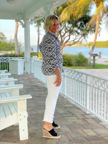 NAPLES DAY RUFFLE TOP