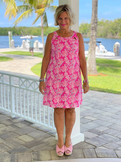 PINK LANE HALTER DRESS