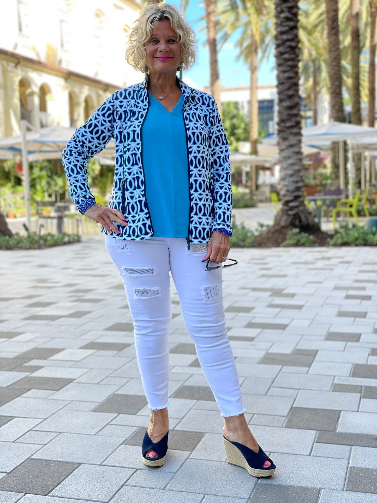 MELINA BLUE FULL ZIPPER
