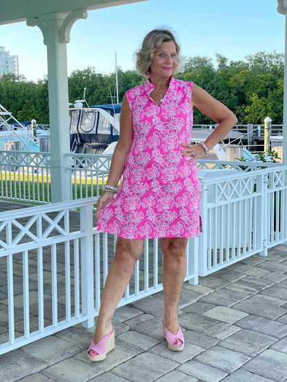 PINK LANE COLLAR DRESS