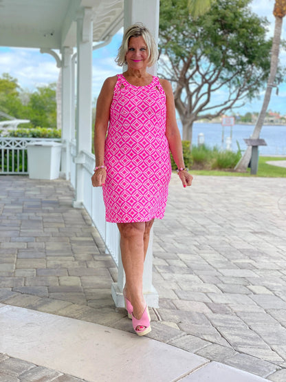 PINK DIAMONDS HALTER DRESS