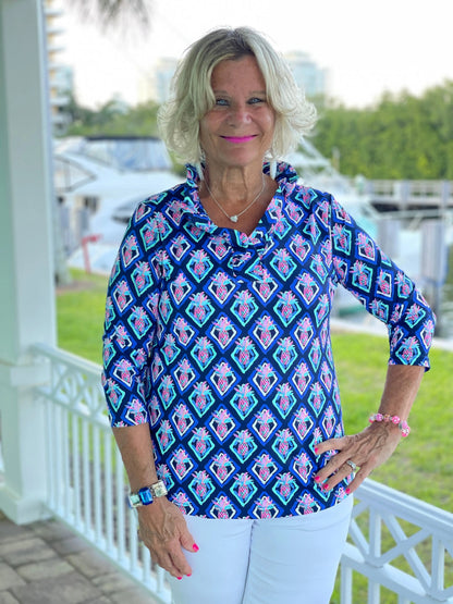 PINEAPPLE VACA RUFFLE TOP