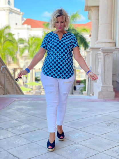 SEASIDE BLUE SHORT SLEEVE