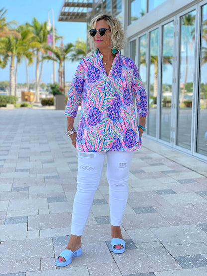PINK PINEAPPLE TUNIC