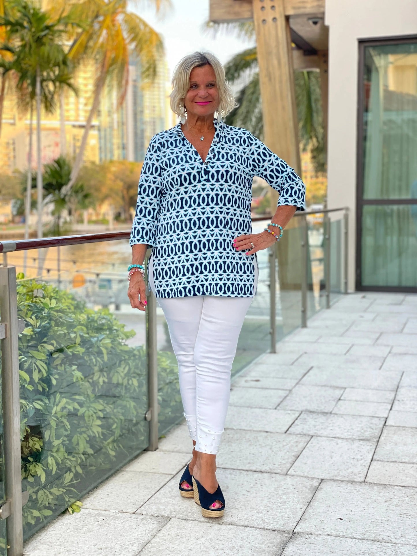 MELINA BLUE TUNIC