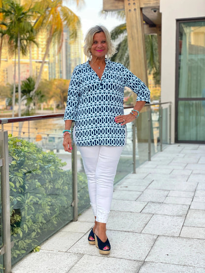 MELINA BLUE TUNIC