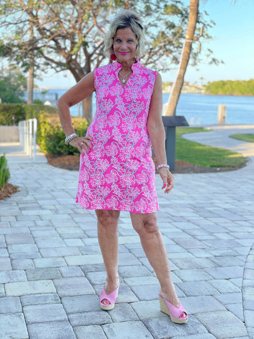 PINK LANE COLLAR DRESS