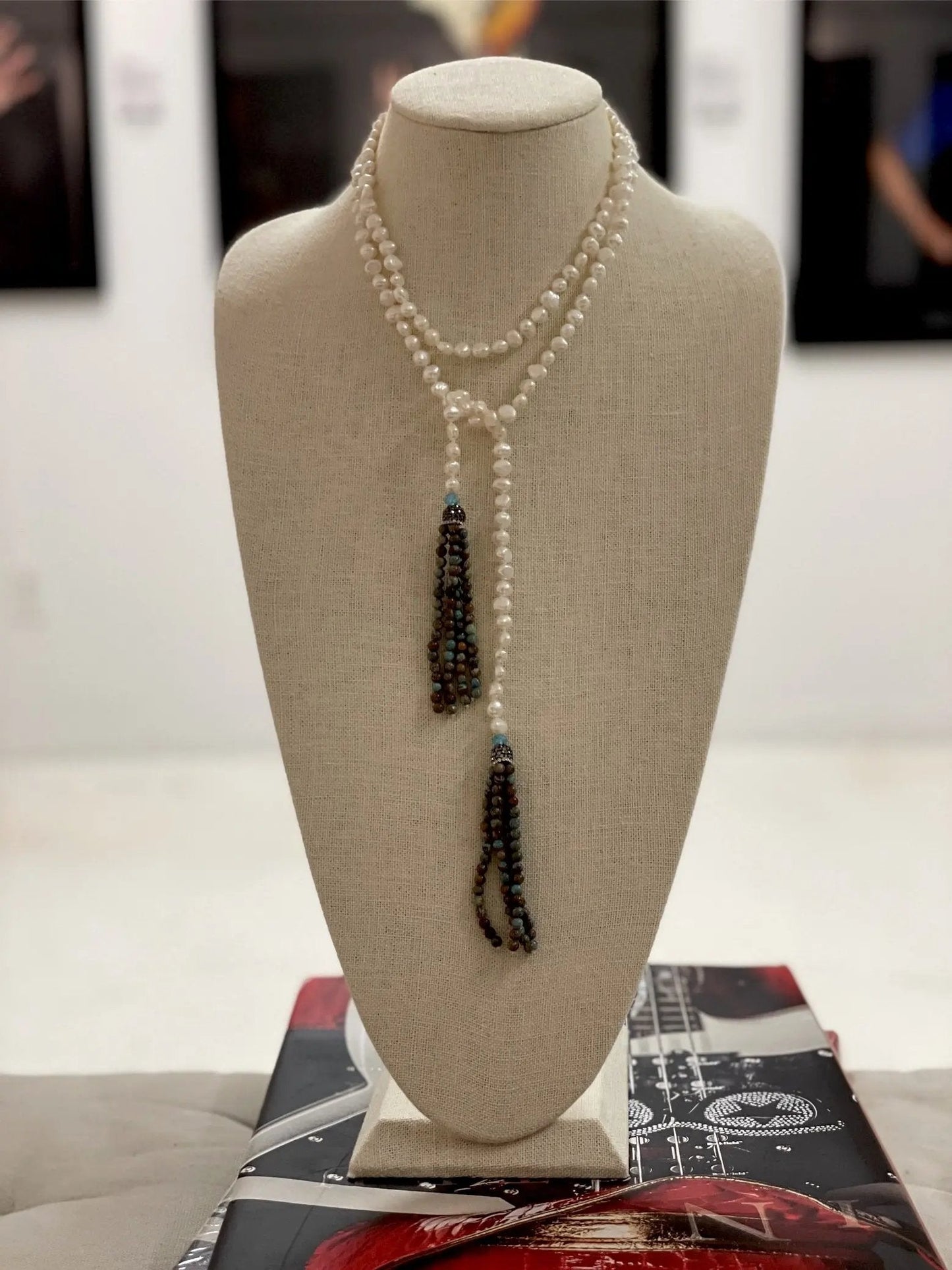 Santa Fe Aqua Lariat Necklace