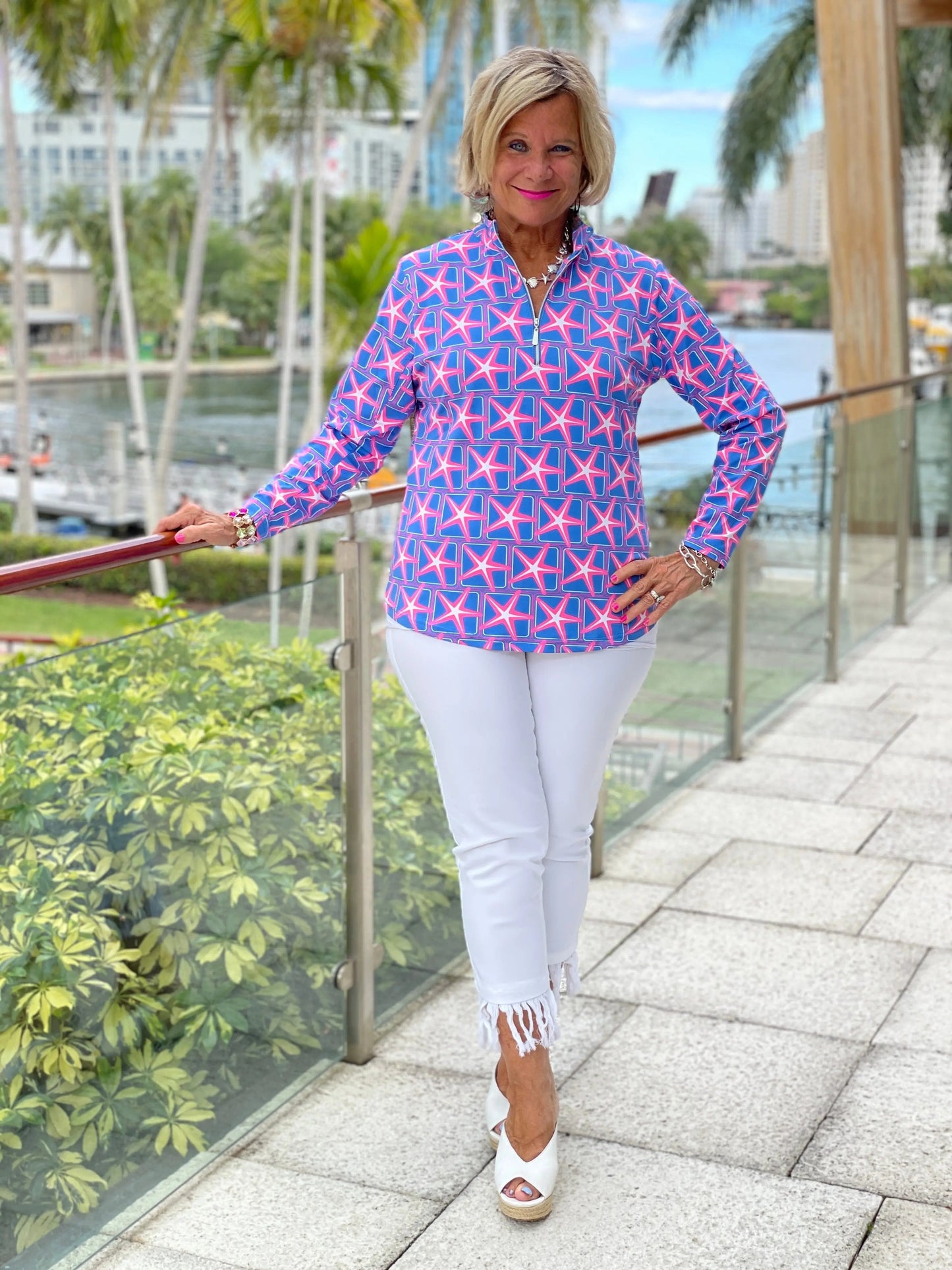 PINK STARFISH BEACH ZIPPER