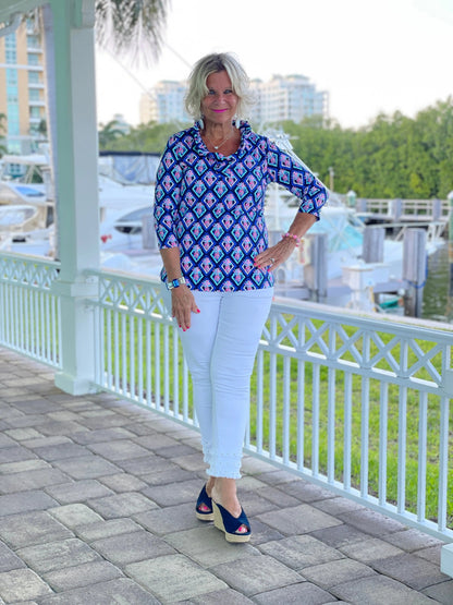 PINEAPPLE VACA RUFFLE TOP