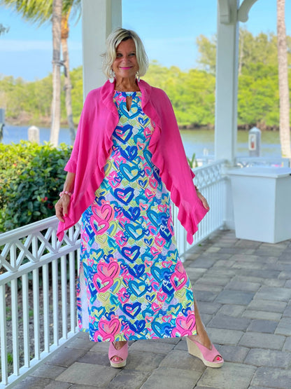 SECRET LOVE HEARTS KEYHOLE MAXI