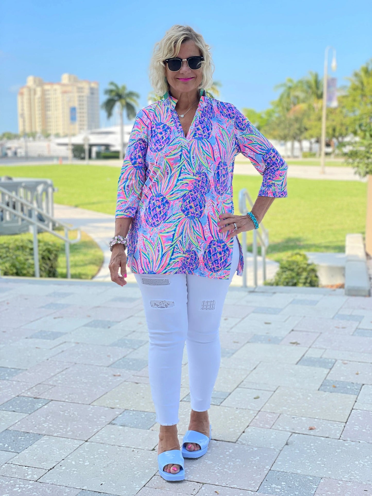 PINK PINEAPPLE TUNIC