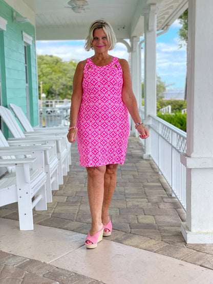 PINK DIAMONDS HALTER DRESS