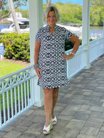 NAPLES DAY SHORT SLEEVE DRESS