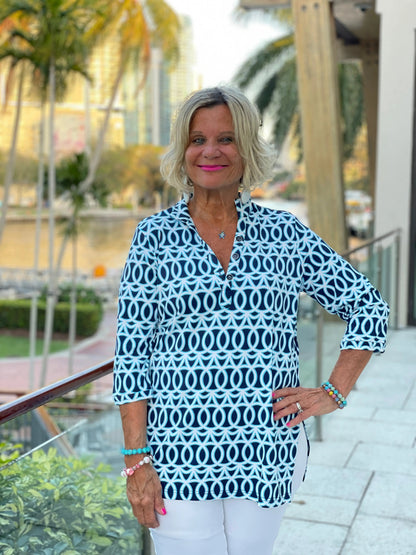 MELINA BLUE TUNIC