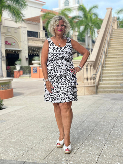 SANDBAR LAYERED RUFFLE DRESS
