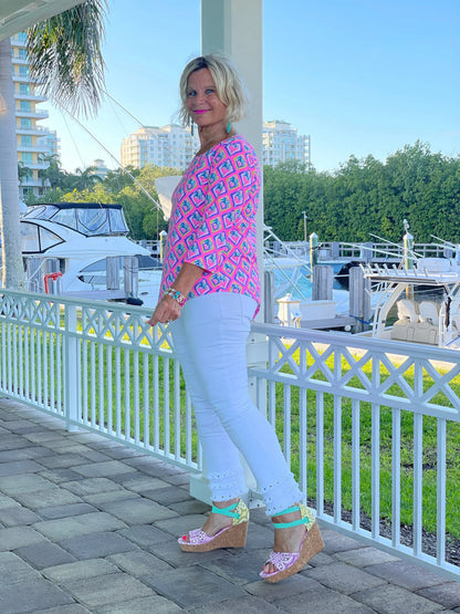 PALM TREE SIESTA ASYMMETRIC TOP