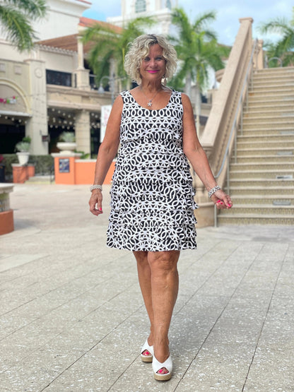 SANDBAR LAYERED RUFFLE DRESS