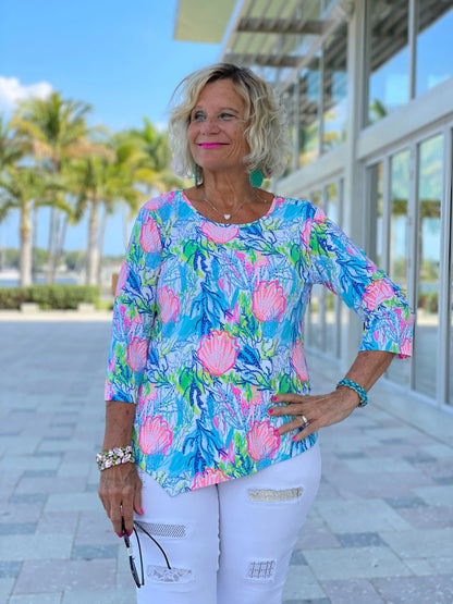SEASHELL BEACH  ASYMMETRIC TOP