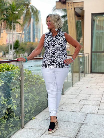 NAPLES DAY SLEEVELESS RUFFLE
