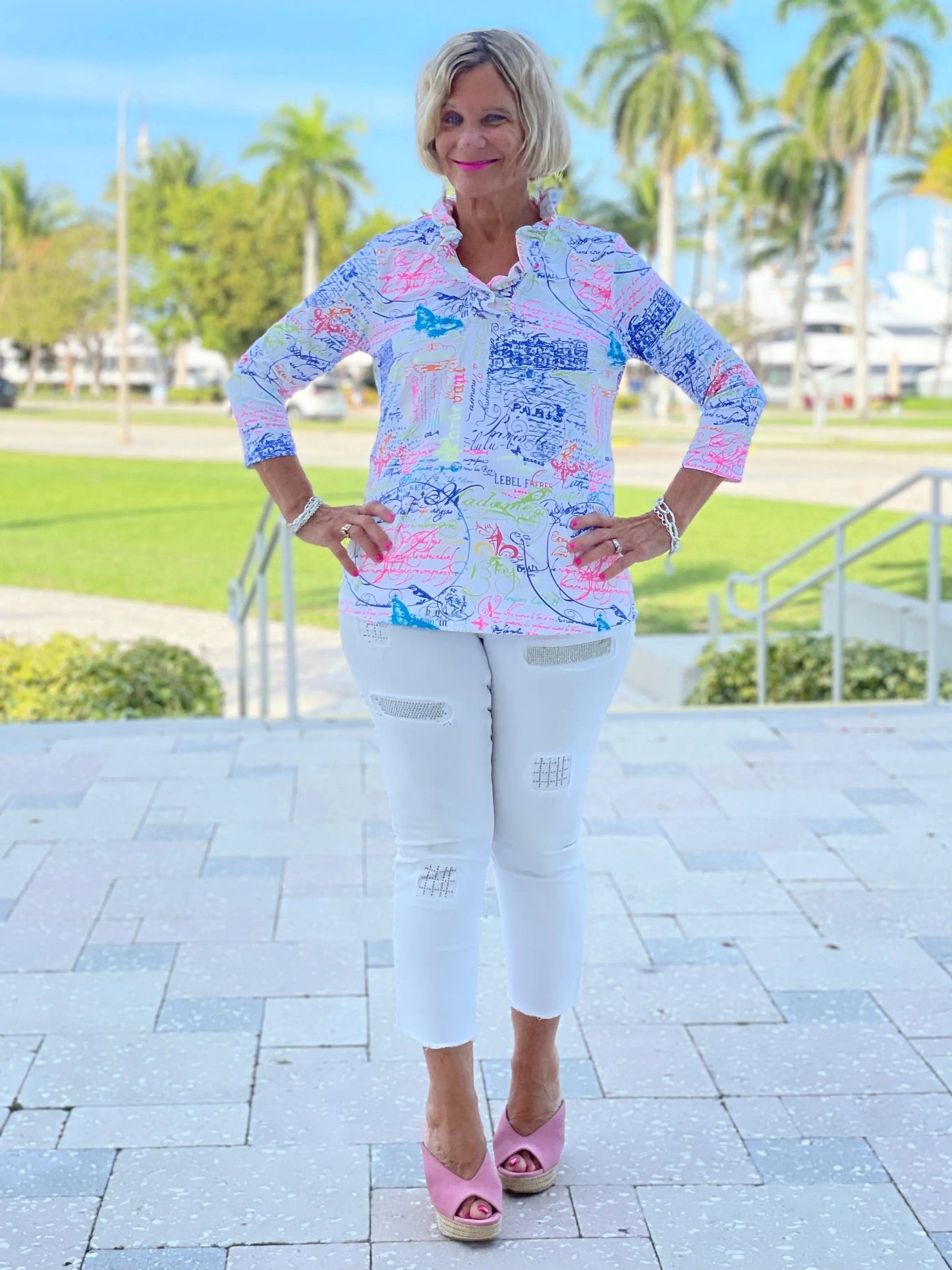 POST CARDS OFLOVE 3/25 RUFFLE TOP