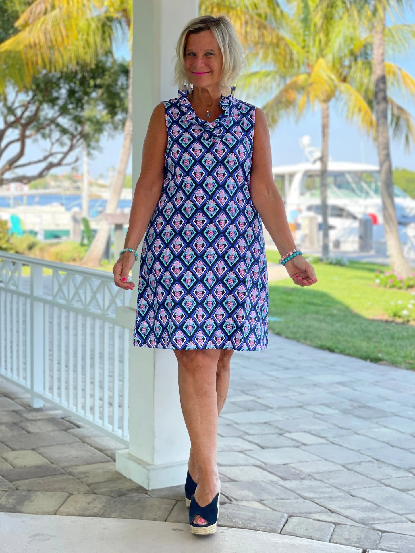 PINEAPPLE VACA RUFFLE DRESS