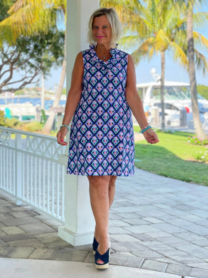 PINEAPPLE VACA RUFFLE DRESS