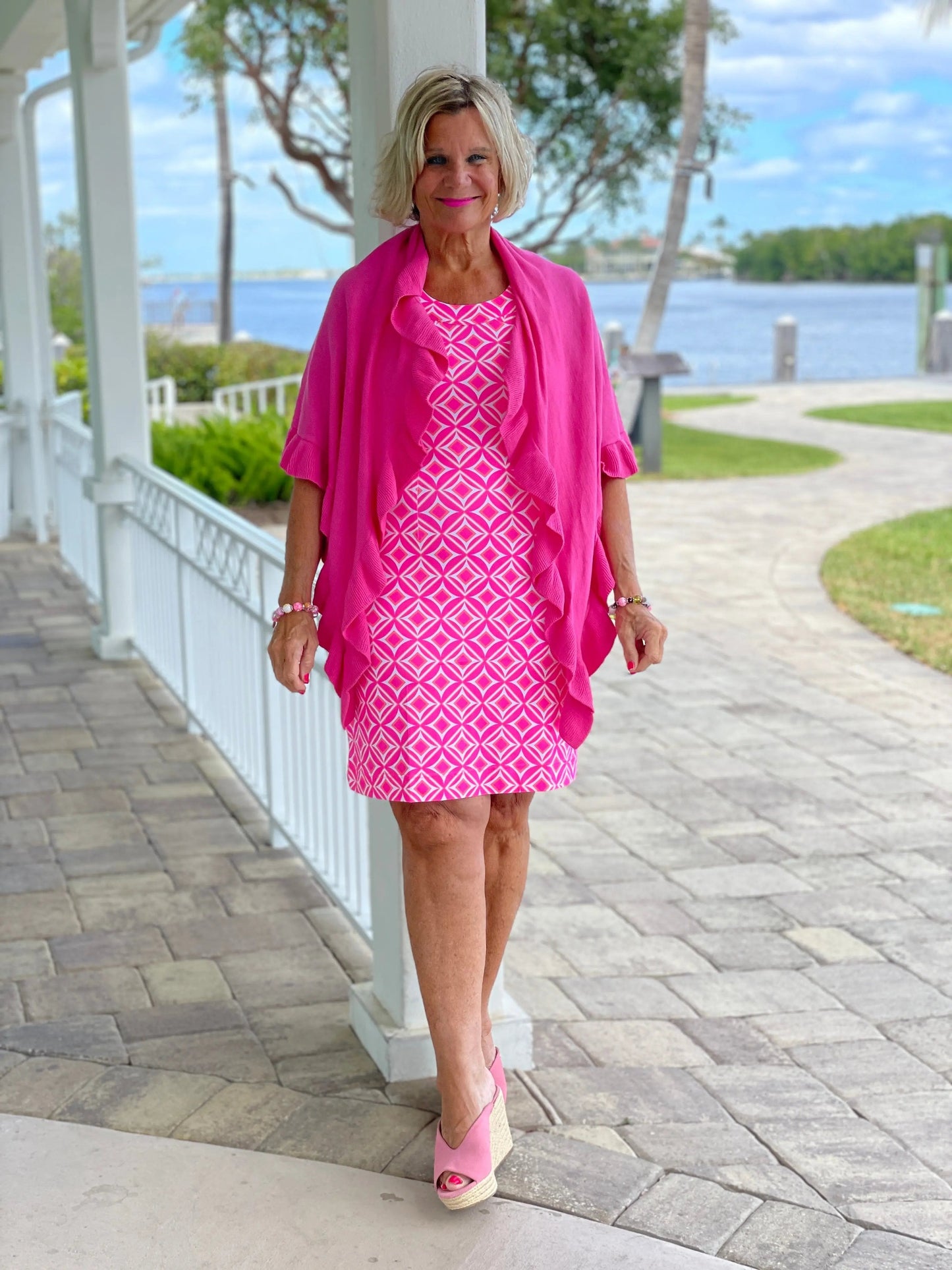 PINK DIAMONDS HALTER DRESS