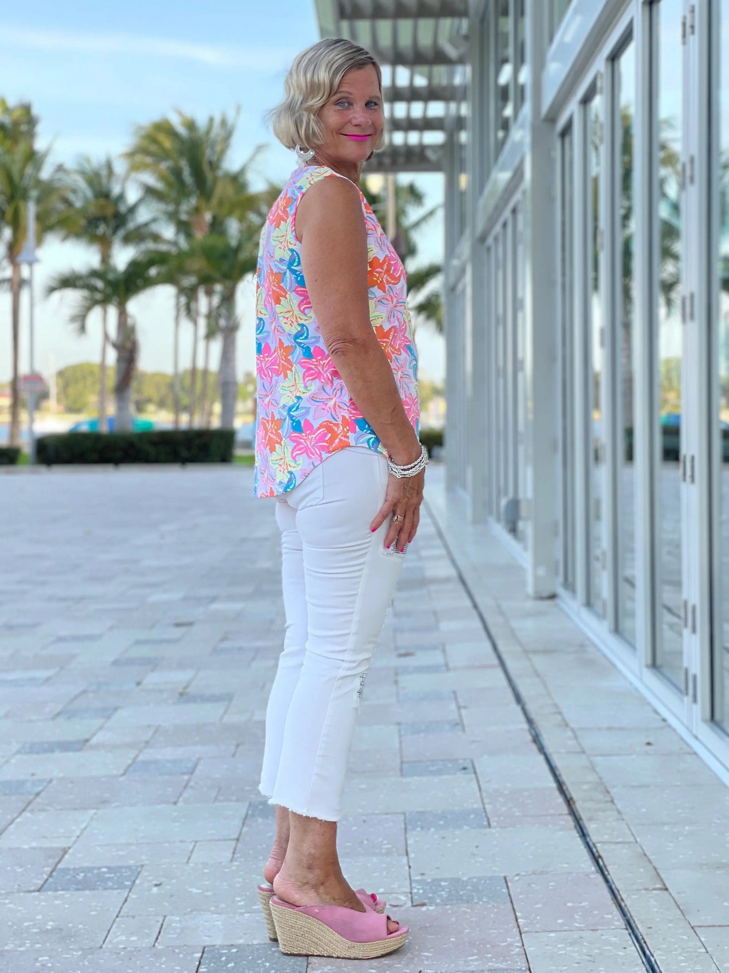 PALM BEACH GARDEN SLEEVELESS TOP