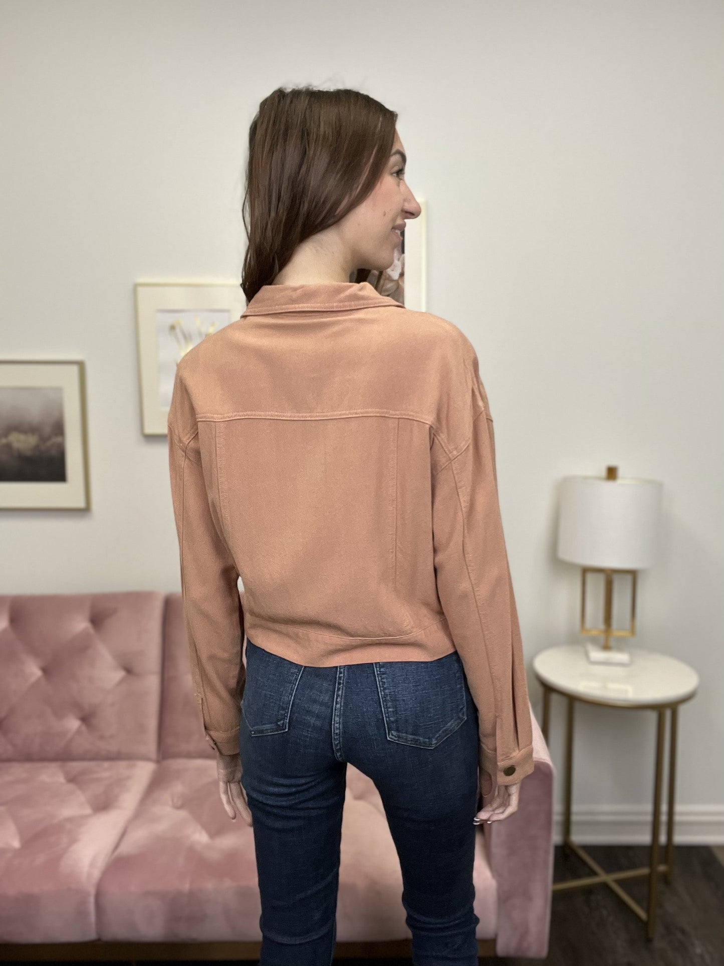 Cream Of The Crop Women's Collared Linen Jacket