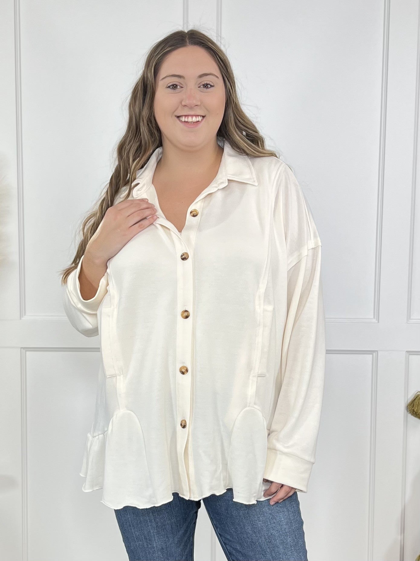 Settle Down Sweetheart Women's Button Down Shacket