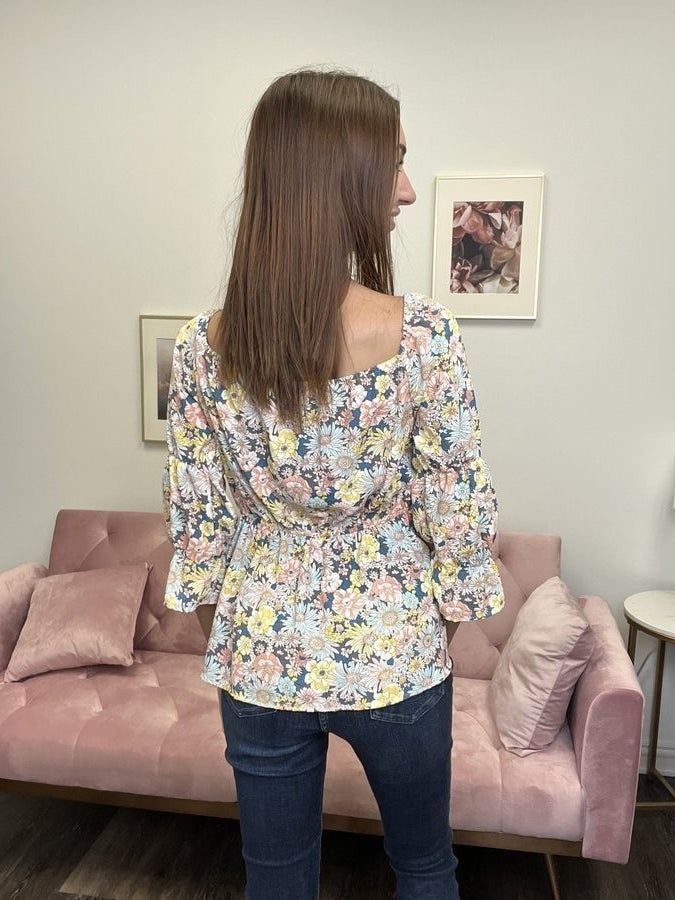 Power Statement Women's Peplum Long Sleeve Top