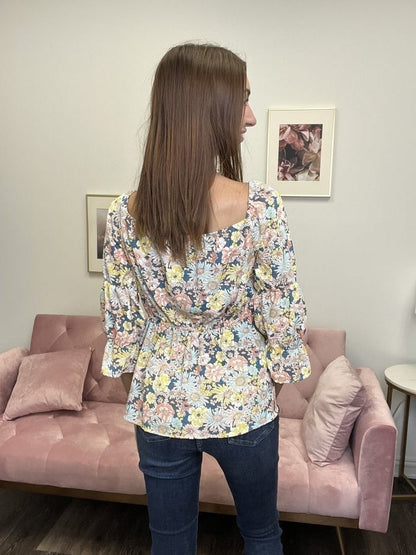 Power Statement Women's Peplum Long Sleeve Top