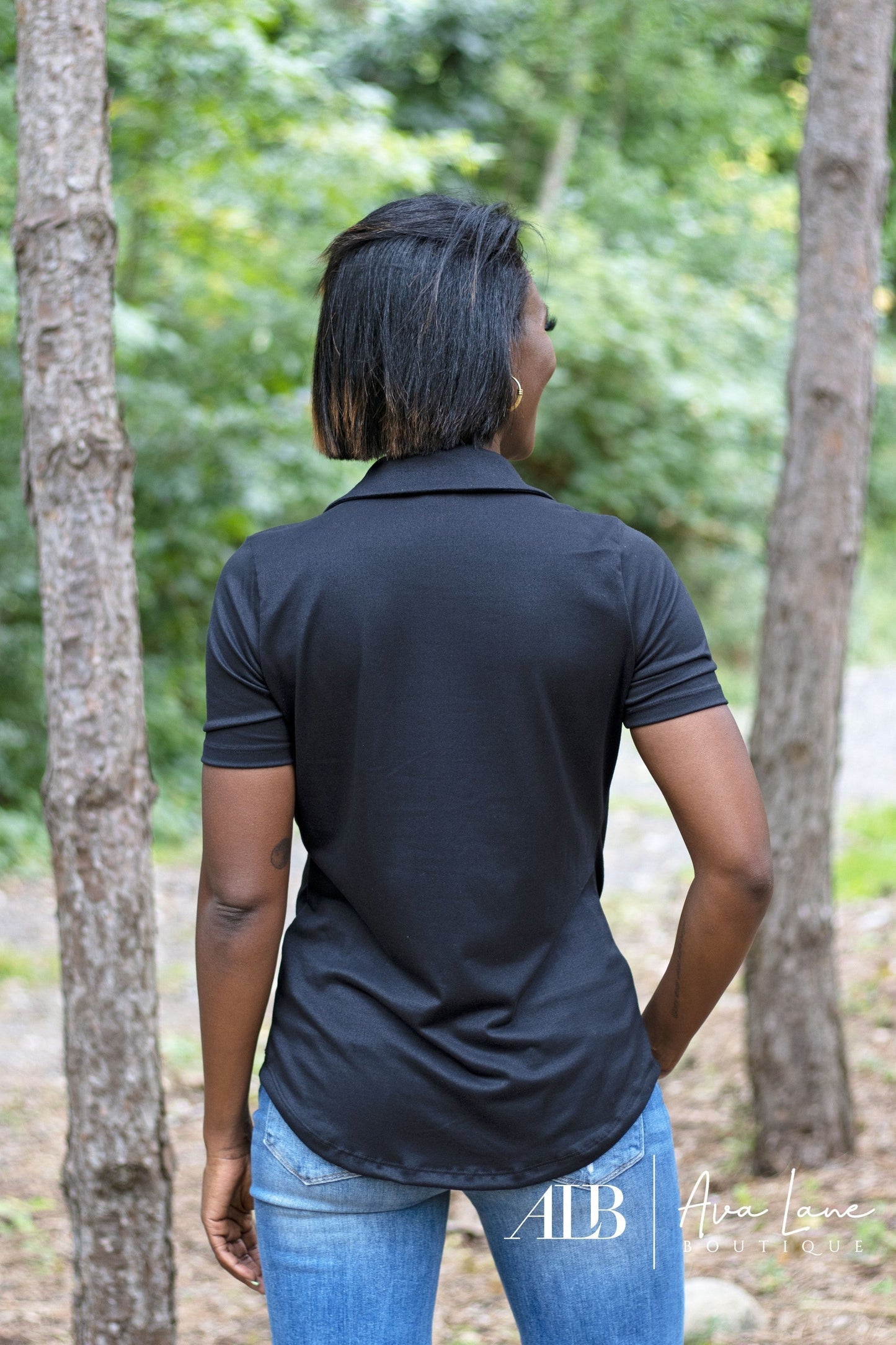 Really Love Someone Women's Ruched Button Down Short Sleeve Top