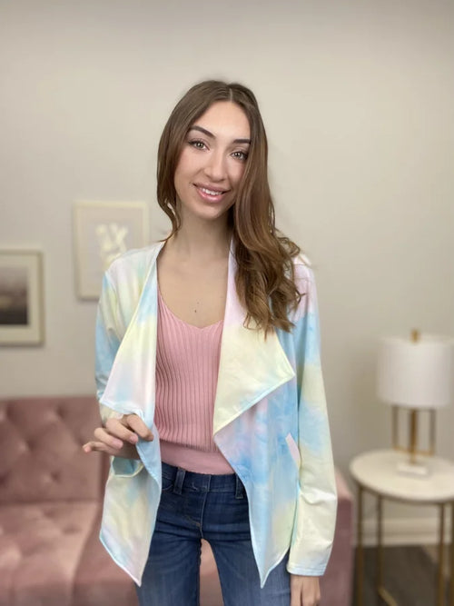 Llama Mmama Women's Lightweight Tie Dye Jacket
