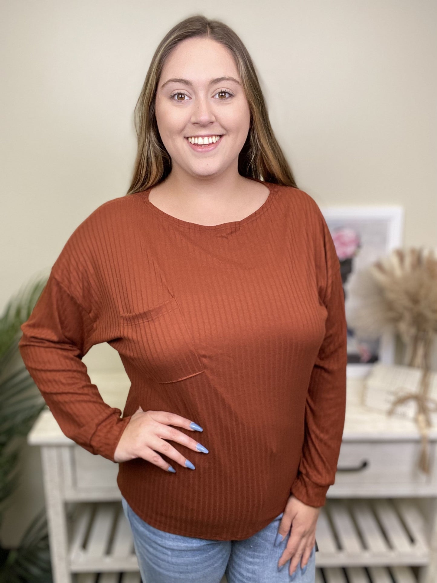 Dreaming Bigger Women's Hi-Low Stretchy Long Sleeve Top